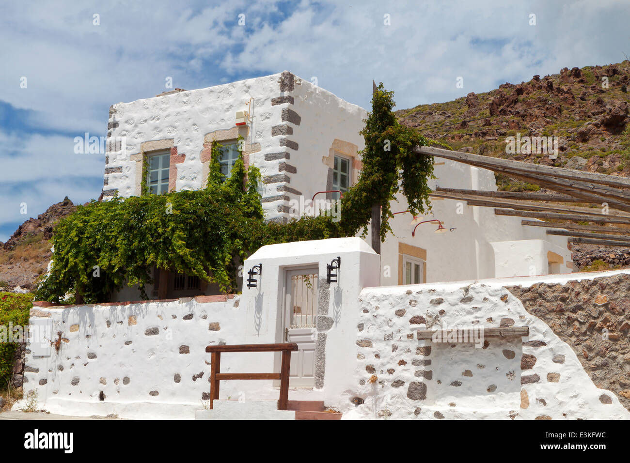 Traditionelle griechische Haus auf der Insel Patmos in Griechenland Stockfoto