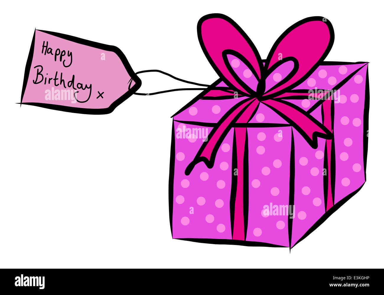 Beispiel für ein Geburtstagsgeschenk Stockfoto