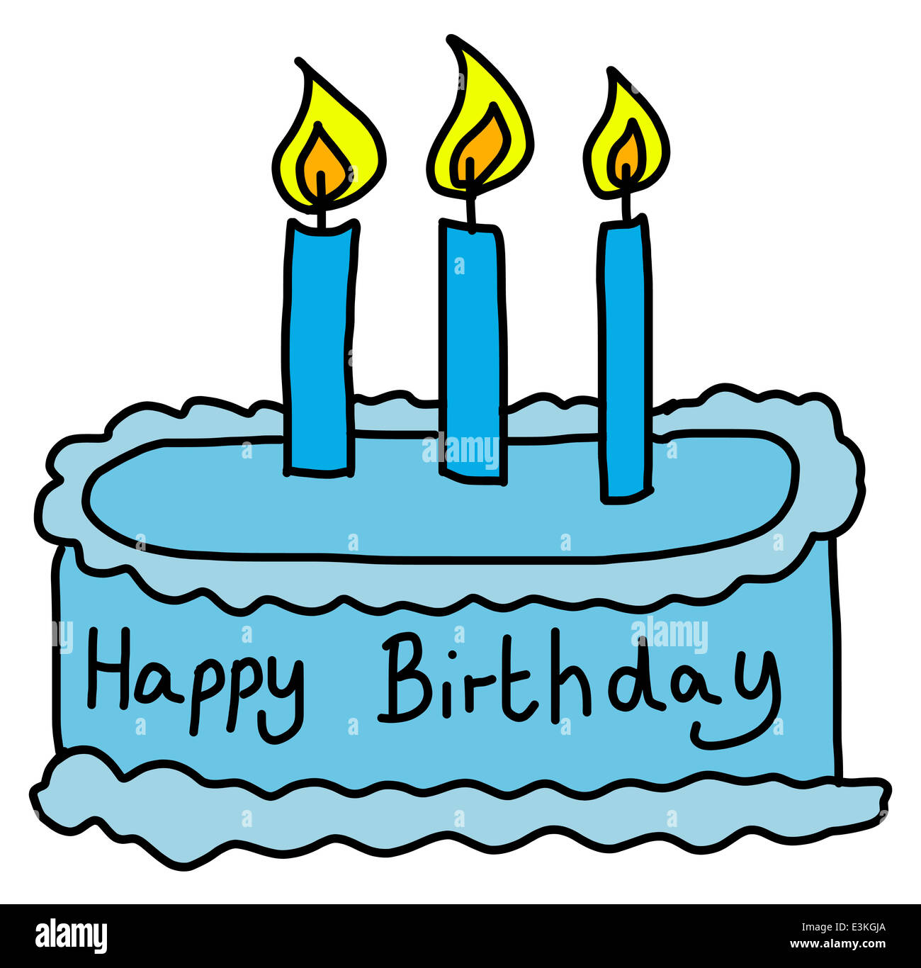 Abbildung einer Geburtstagstorte Stockfoto, Bild: 71115586 - Alamy