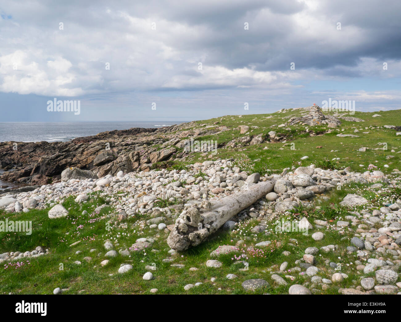 Felsige Küste rund um Balranald RSPB Reserve North Uist äußeren Hebriden Western Isles Stockfoto
