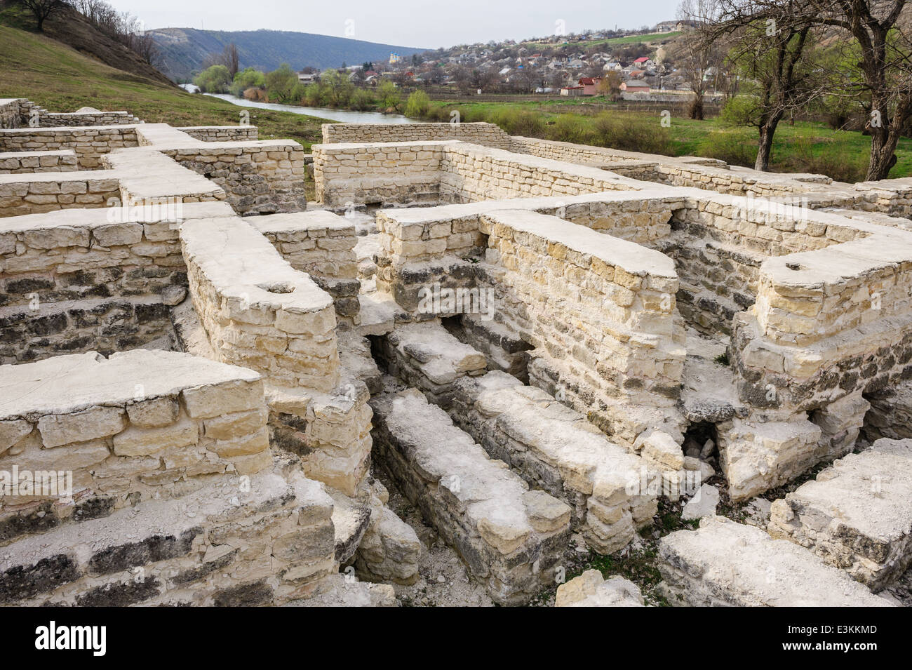 Ruinen des öffentlichen Bades, alte Orhei, Moldawien Stockfoto