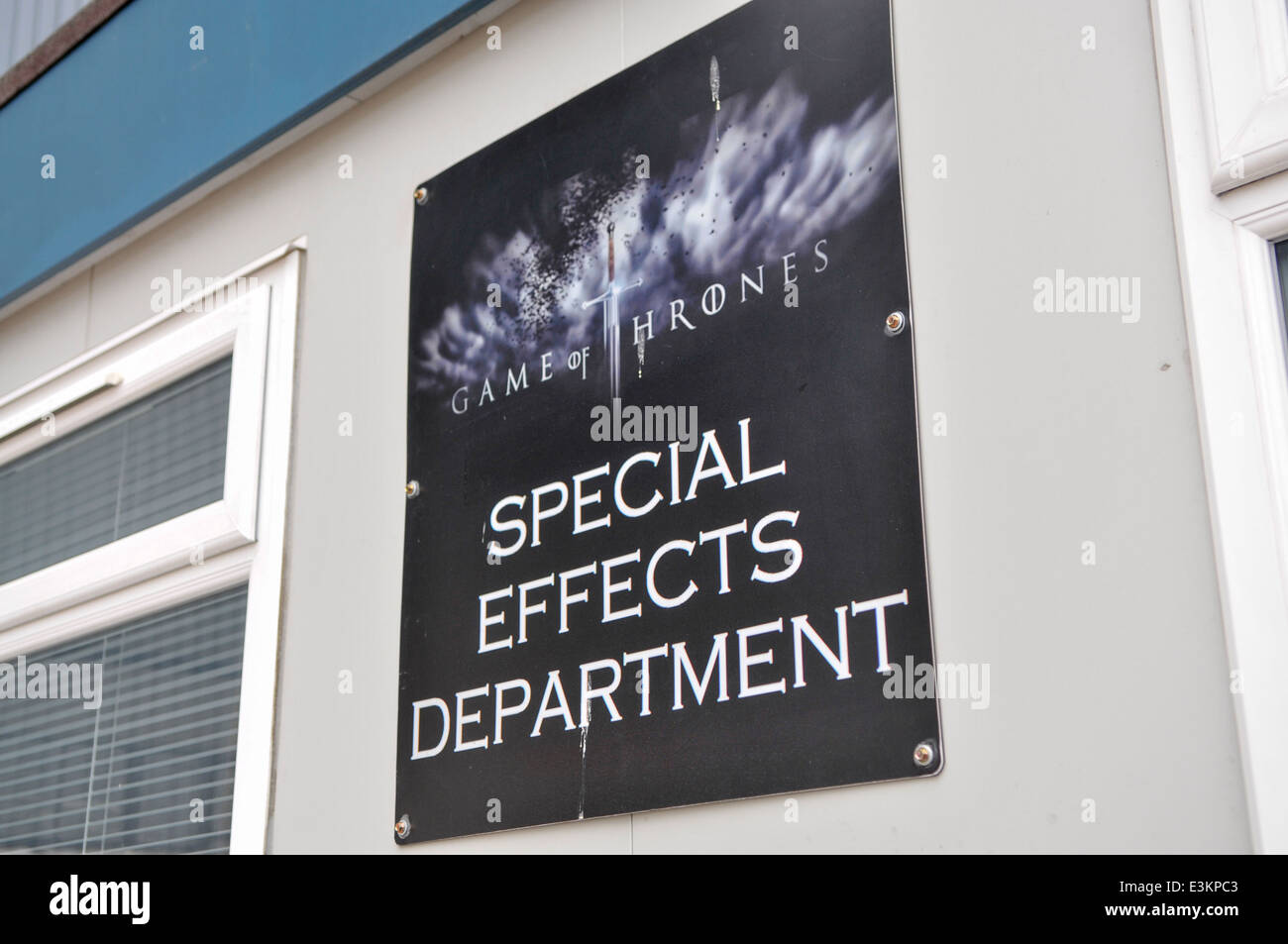 Special-Effects-Abteilung für Game of Thrones, Belfast, Nordirland. Stockfoto