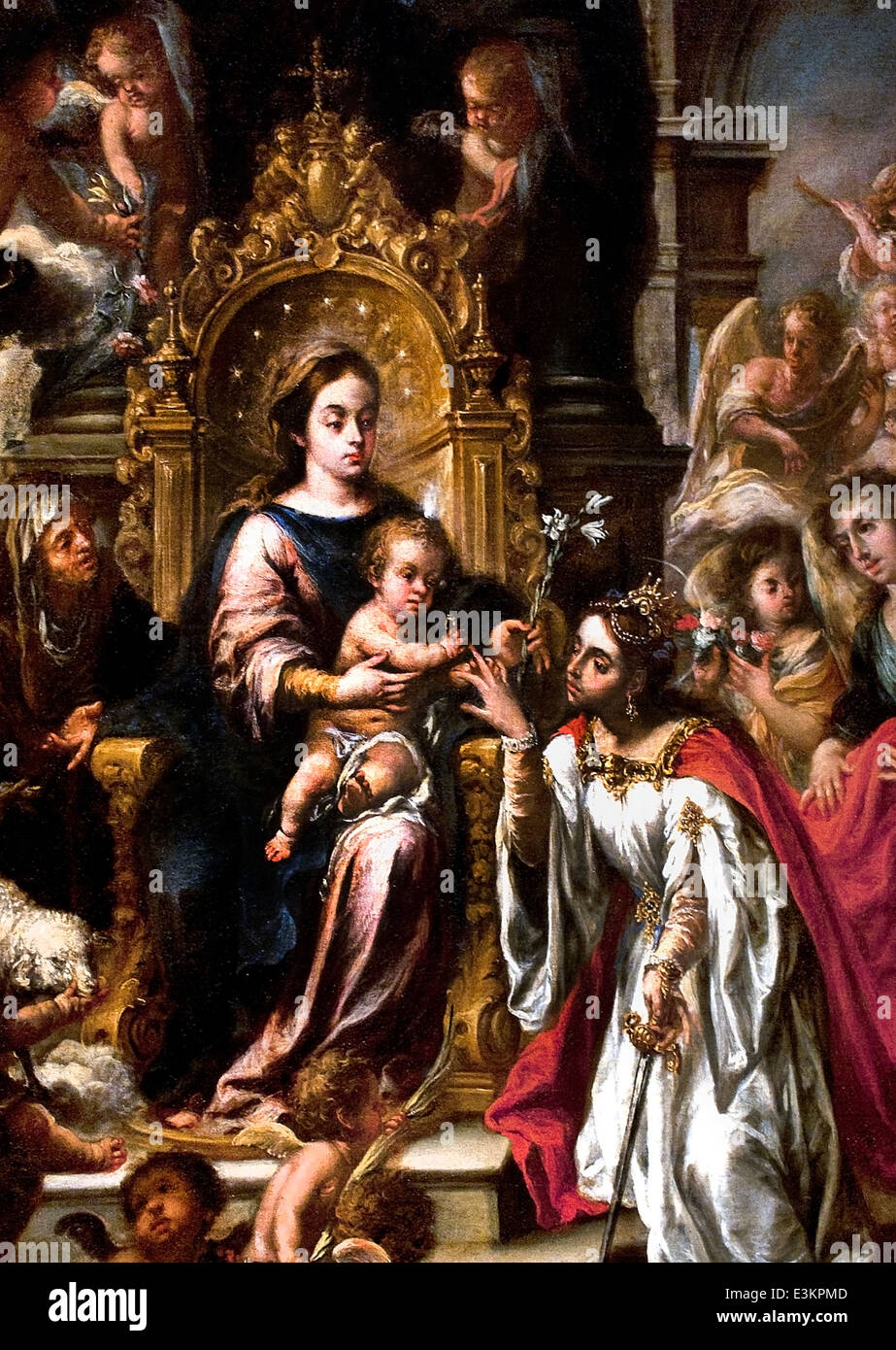 Ehe der St. Catherine 1680 Valdés Leal Juan de 1622-1690 Spanien Spanisch Stockfoto