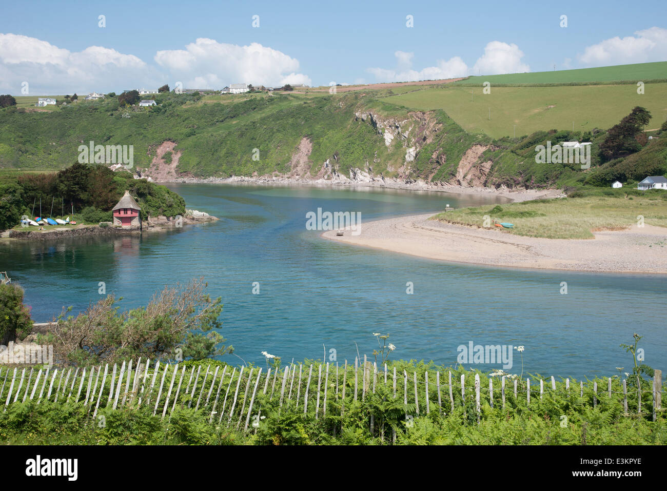 Der Fluß Avon an Größe South Devon England UK A malerische Aussicht über Wasser Stockfoto
