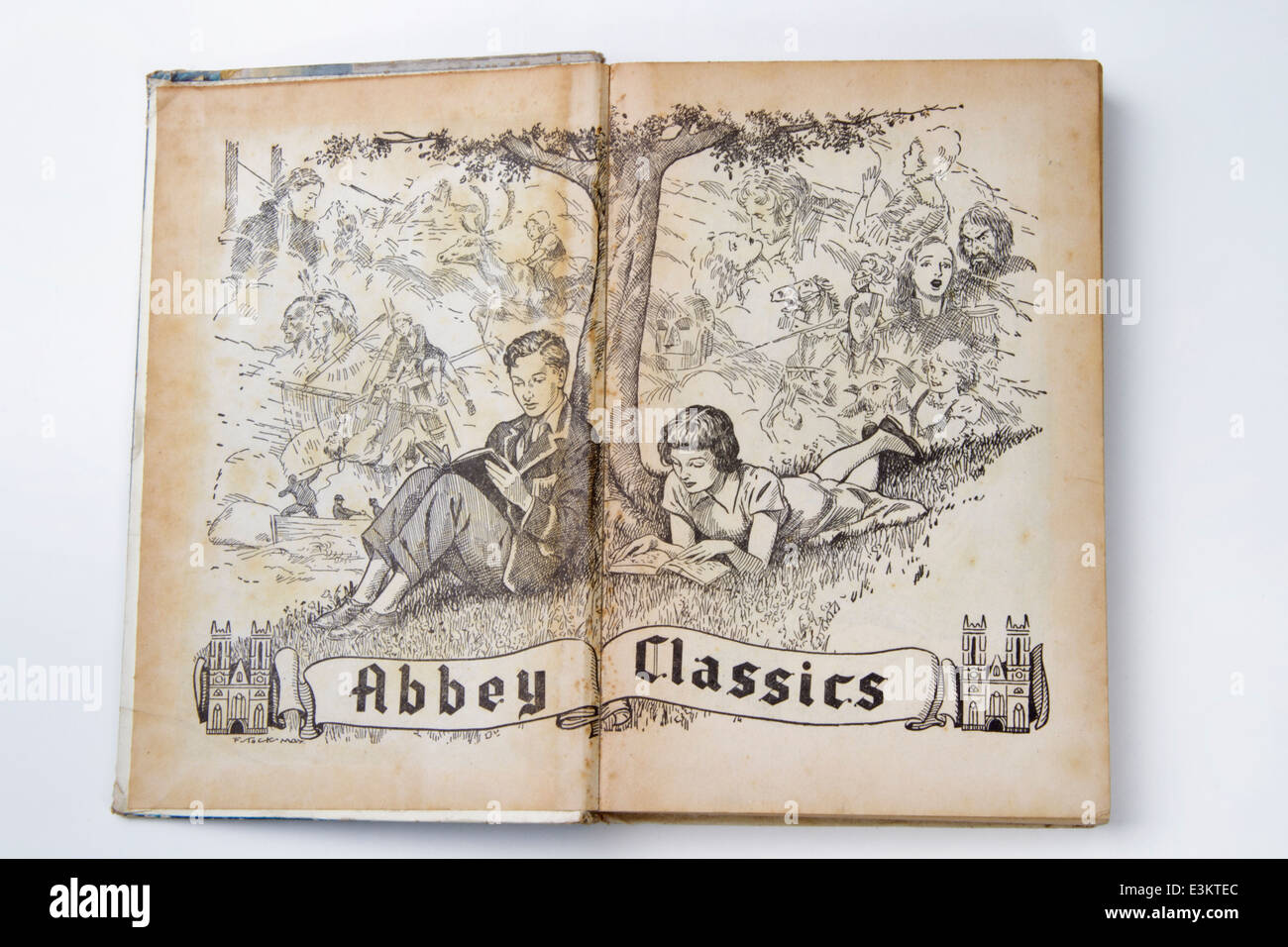 1950er Jahren Kopie eines Abtei Klassiker Geschichte Buch Stockfoto