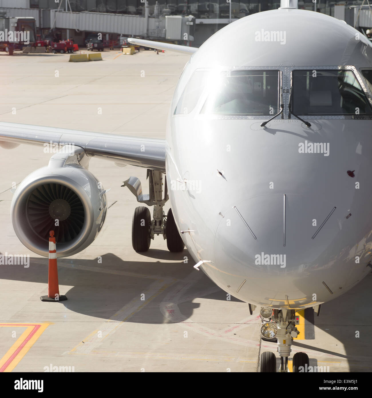 Flugzeug abheben wird vorbereitet Stockfoto