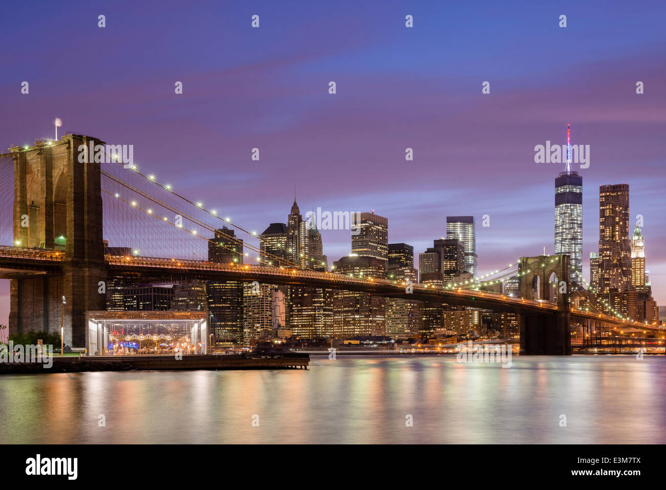 Brooklynbrücke in New York City, USA Stockfoto