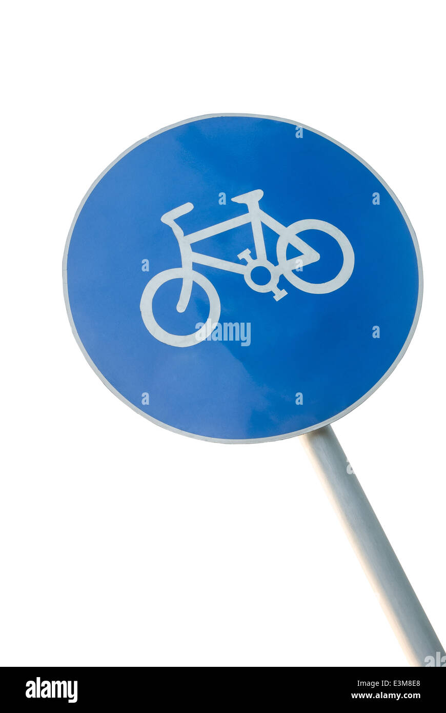 Fahrrad Lane Zeichen auf einem Mast Stockfoto