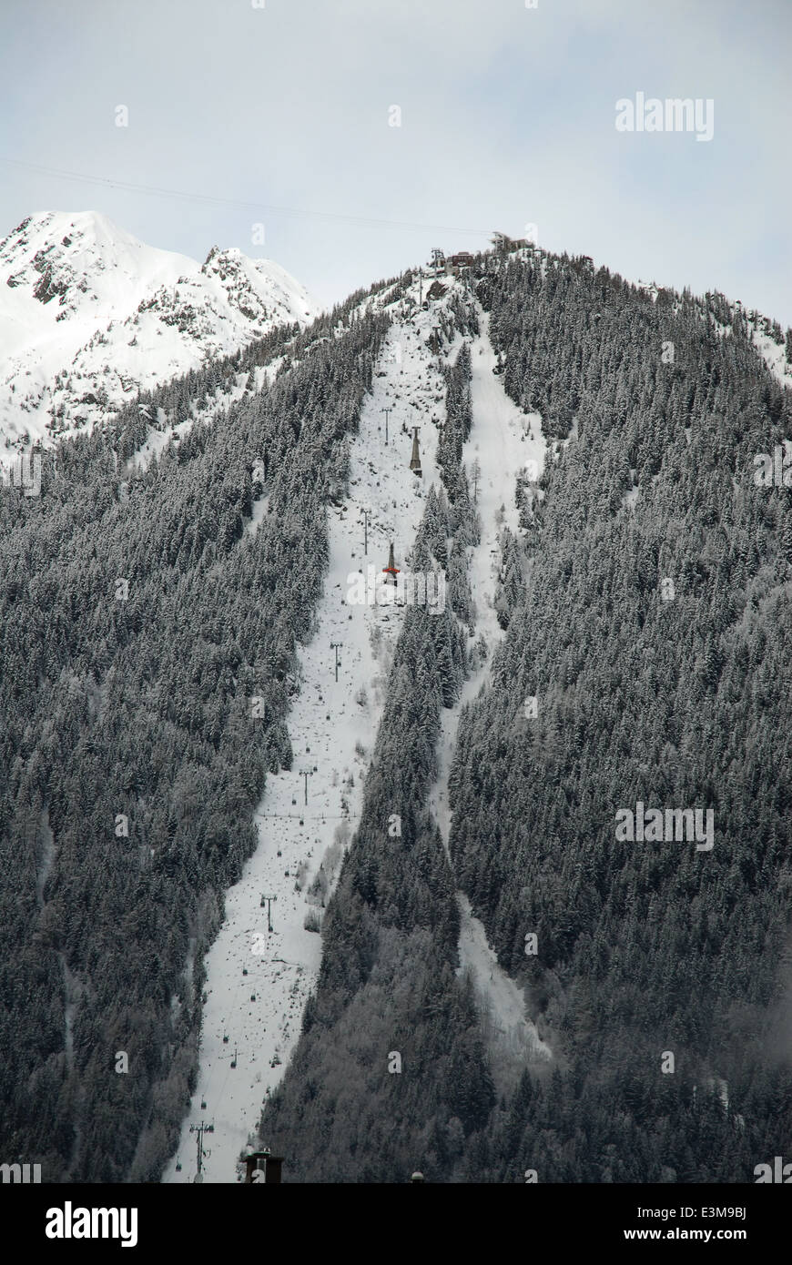 Seilbahn Aiguille du Midi in Chamonix, Frankreich Stockfoto