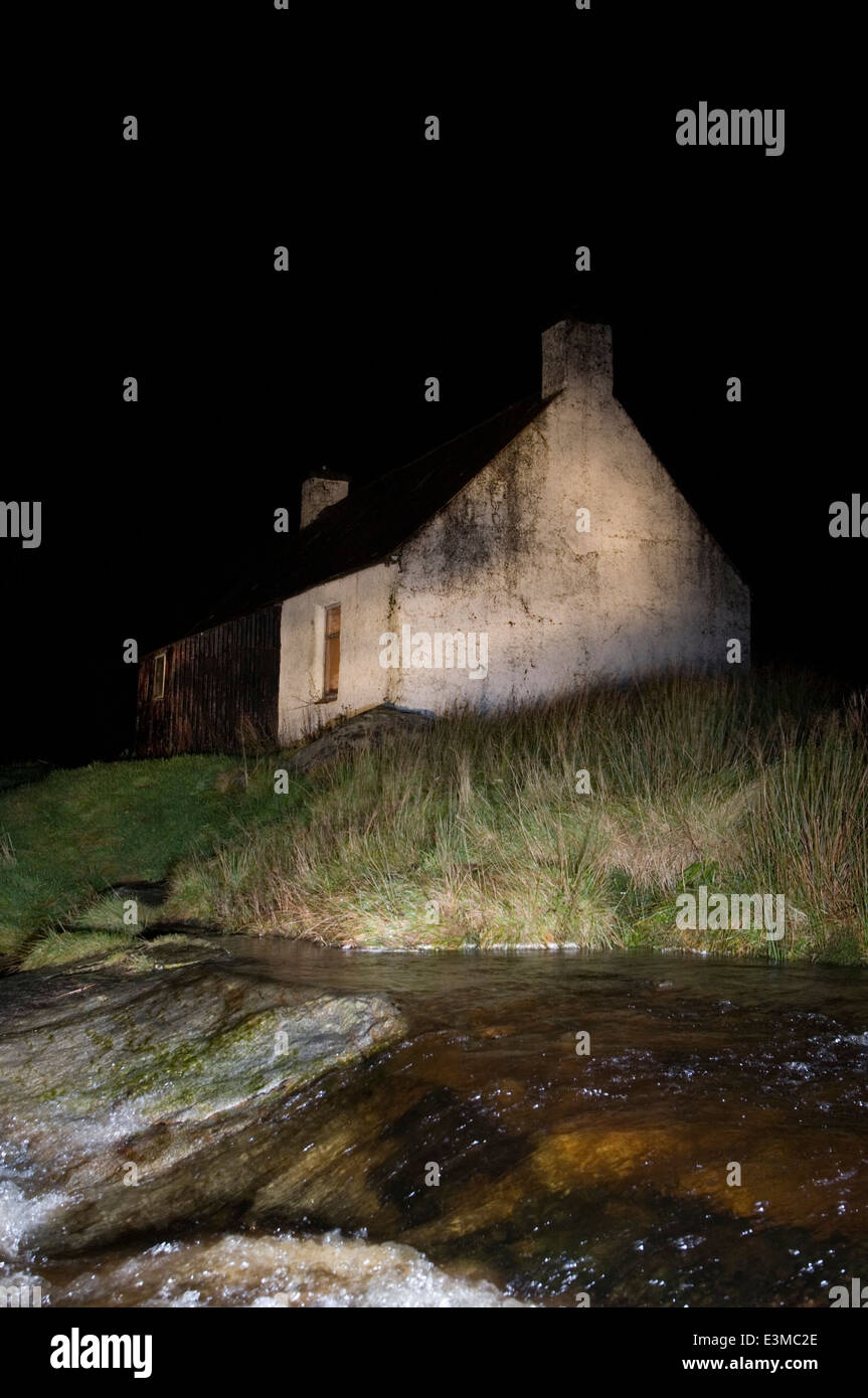 die wieder Hügel von Bush Schutzhütte in der Nacht, Galloway Forest Park, Dumfries and Galloway, Schottland Stockfoto