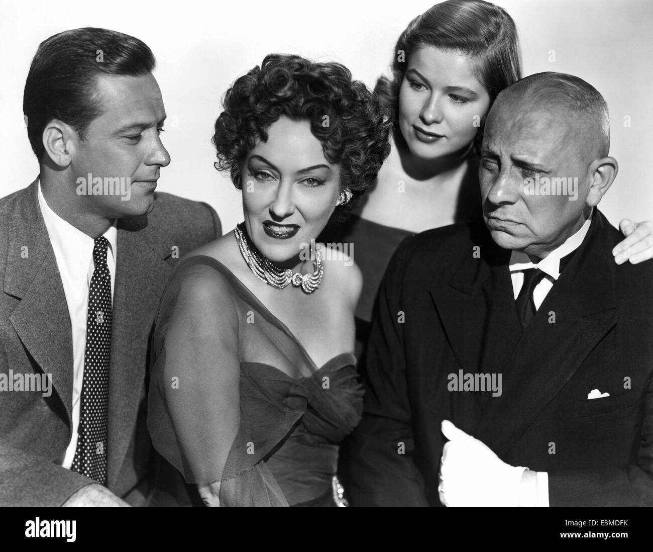 SUNSET BOULEVARD 1950 Paramount Pictures-Film mit von links: William Holden, Gloria Swanson, Nancy Olson, Erich von Stronheim Stockfoto