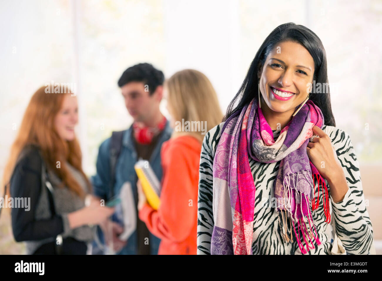 Porträt von zuversichtlich College-student Stockfoto