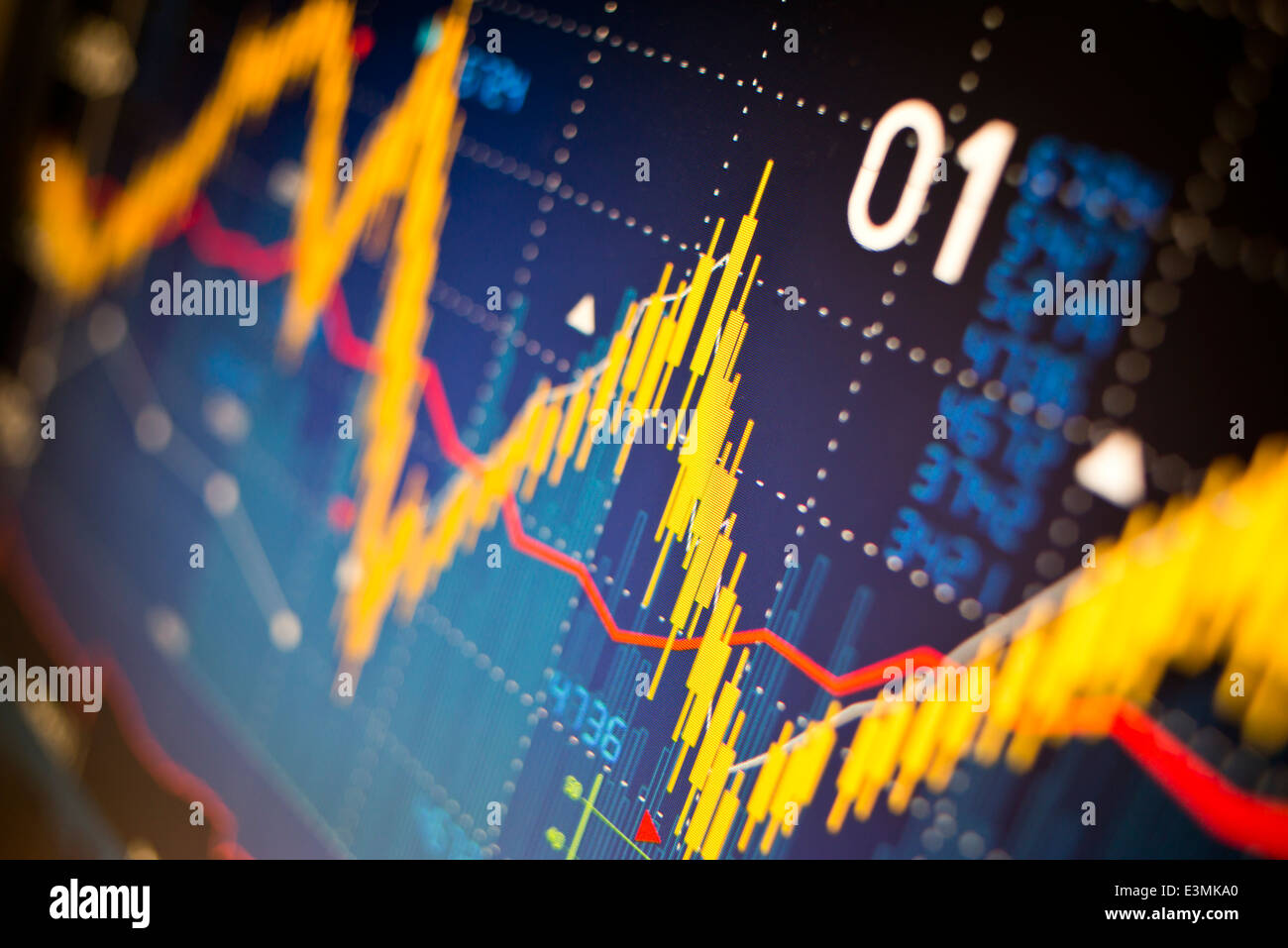 Stock Market Index Graphen Hintergrund. Stockfoto