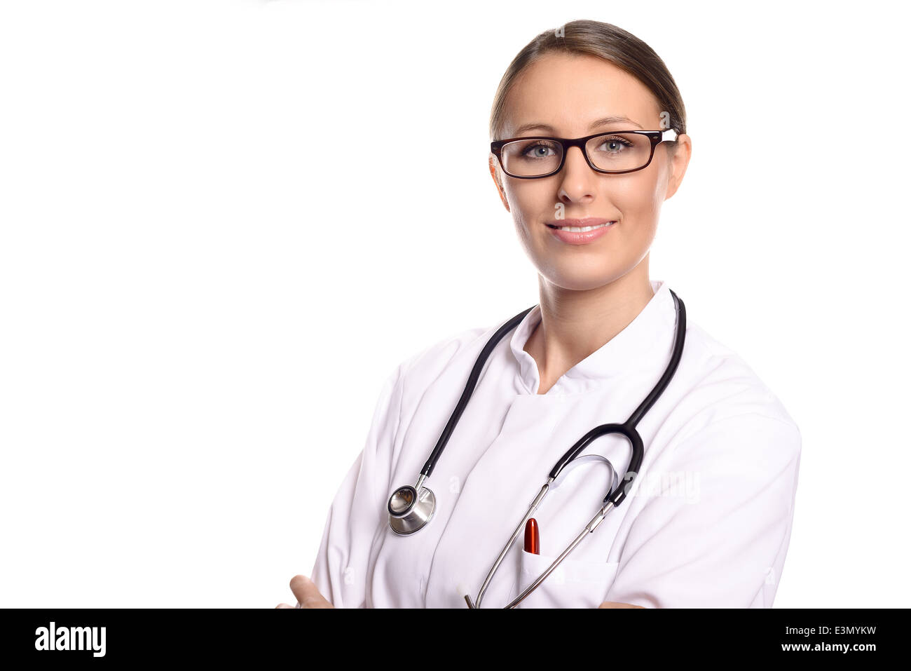 Lächelt zuversichtlich Ärztin Stockfoto