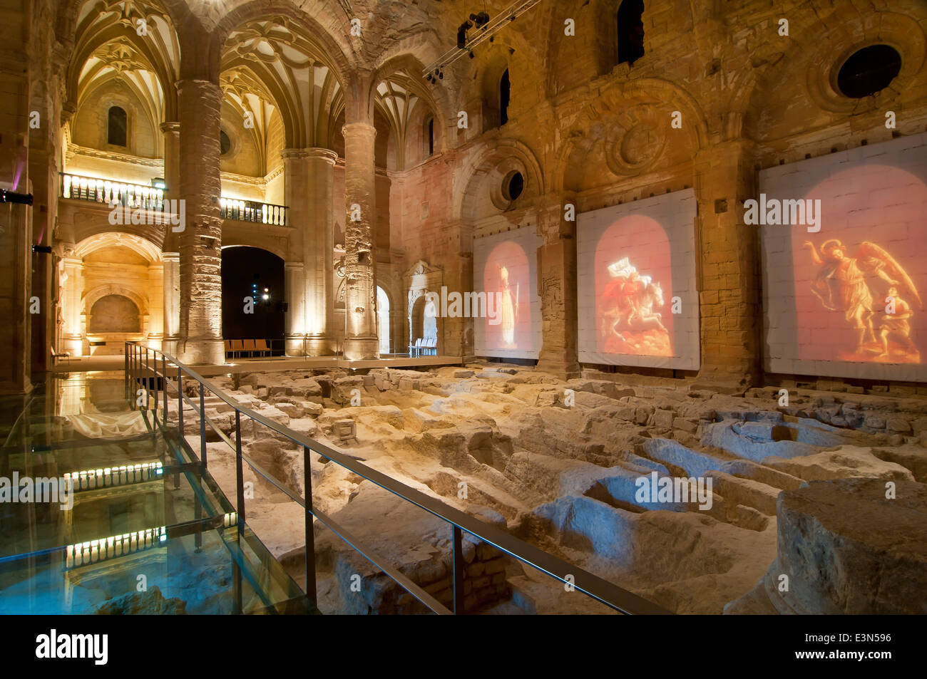 Bürgermeister Abbey-innere Kirche, Festung La Mota, Alcalá la Real, Jaen-Provinz, Region von Andalusien, Spanien, Europa Stockfoto