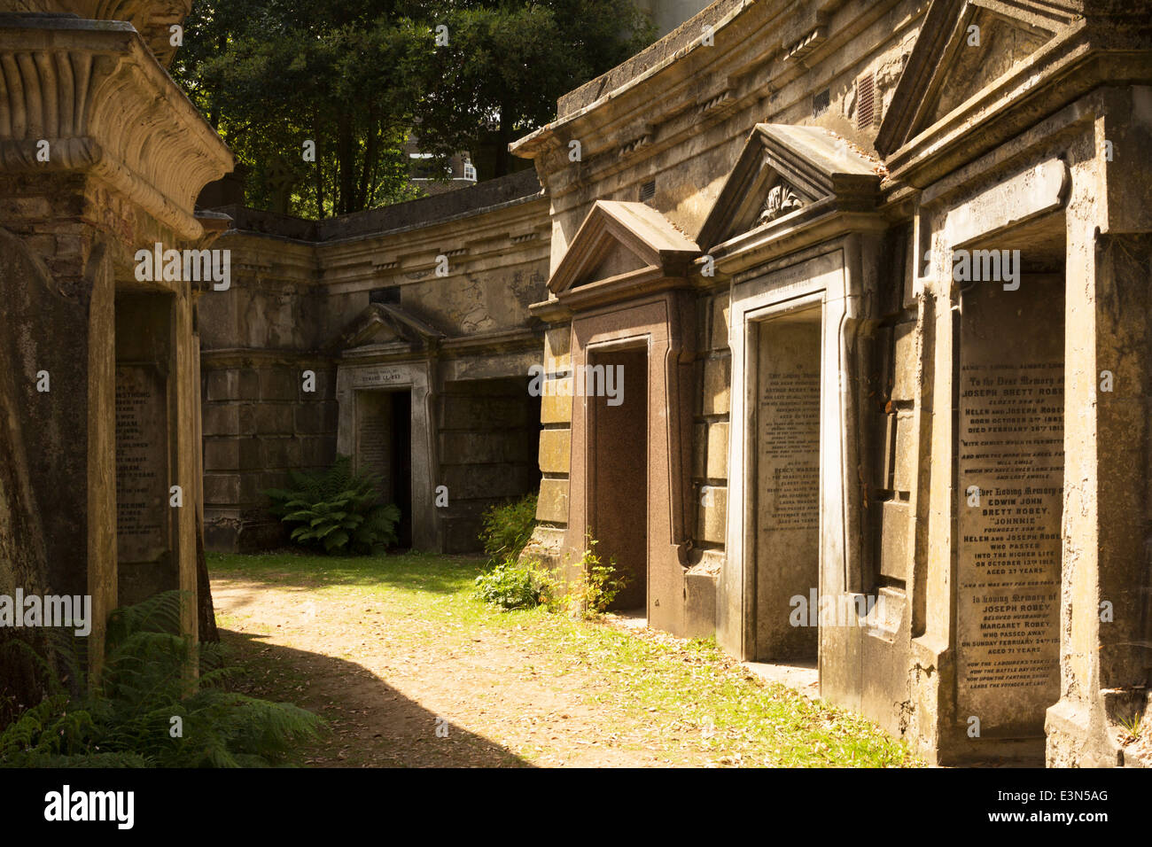 Kreis der Libanon - Friedhof - Camden - London Highgate (West) Stockfoto