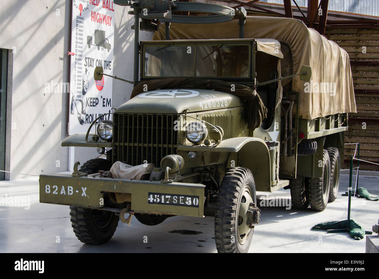 GMC LKW. Utah Beach Landung Museum, Normandie, Frankreich. Stockfoto