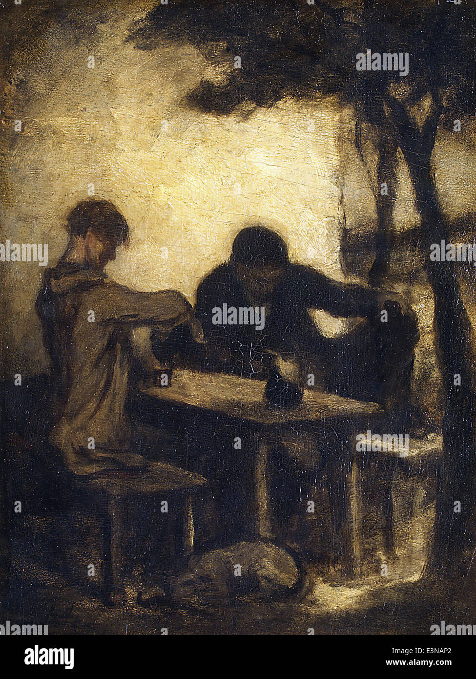 Honoré Daumier - die Trinker - 1861 - MET Museum - New York Stockfoto
