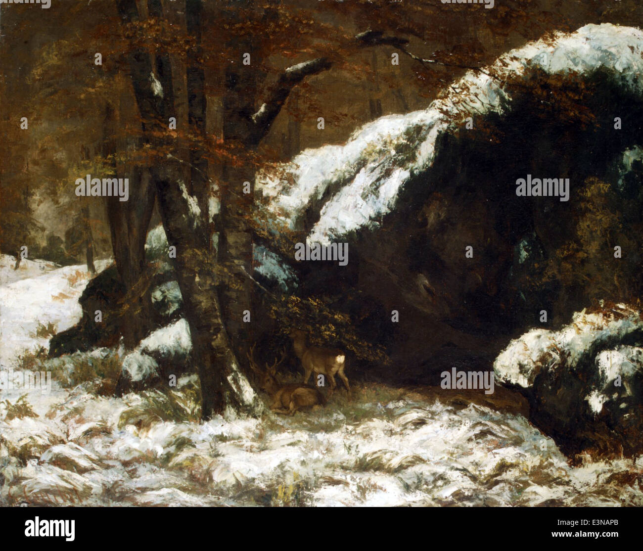 Gustave Courbet - die Hirsche - 1865 - MET Museum - New York Stockfoto
