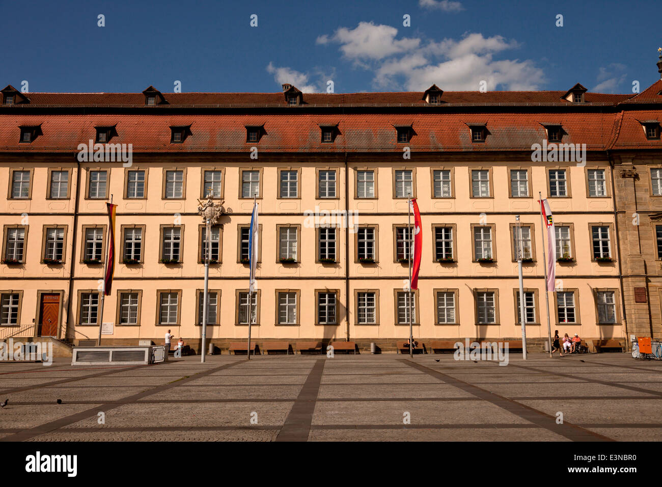 Das neue Rathaus auf Maximilian oder Max quadratisch, historische Innenstadt in Bamberg, Upper Franconia, Bayern, Deutschland, Europa Stockfoto