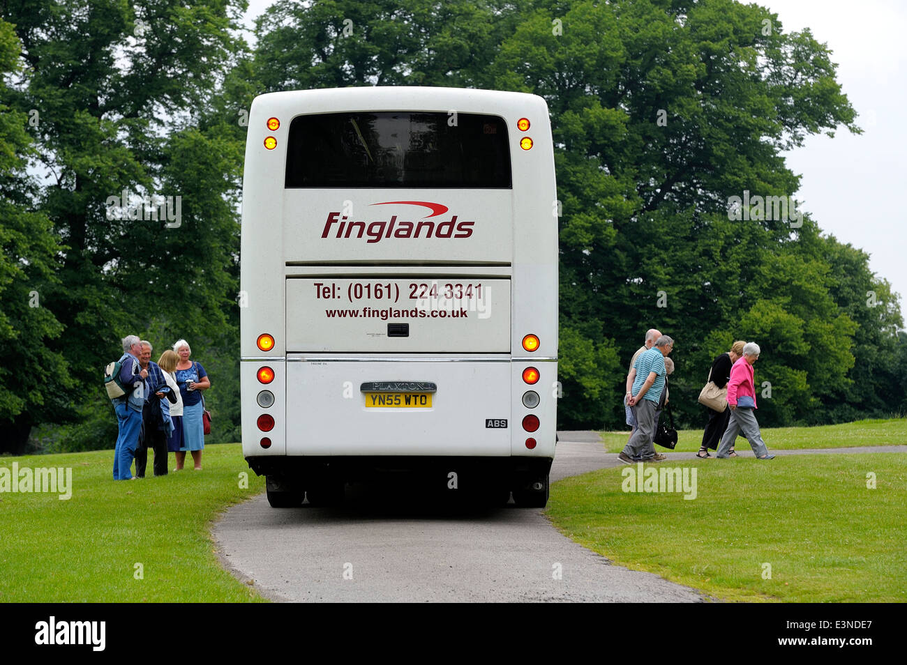 Eine Finglands Tour Reisebus an Wollaton Park England UK Stockfoto