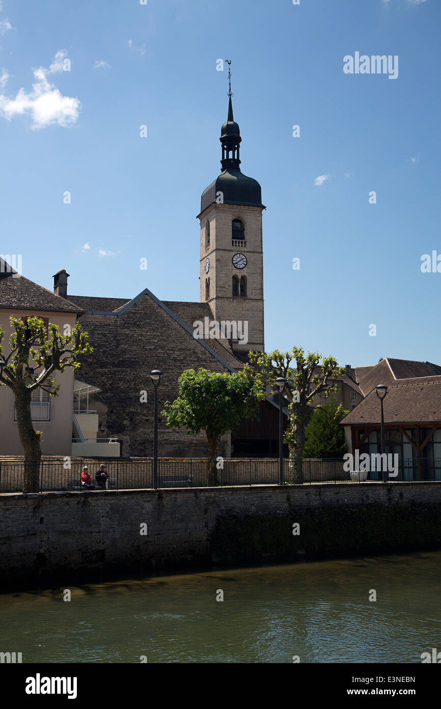Kirche Saint-Laurent, Ornans, Franche-Comté, Doubs, Frankreich Stockfoto