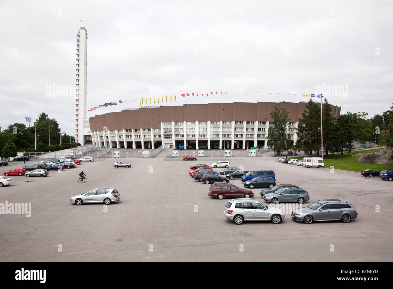 Olympiastadion von Helsinki Stockfoto