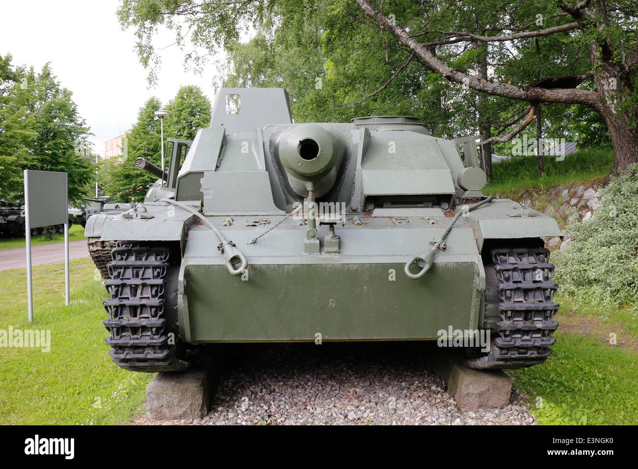 STU-40 Tank auf dem Display in Lappeenranta, Finnland Stockfoto