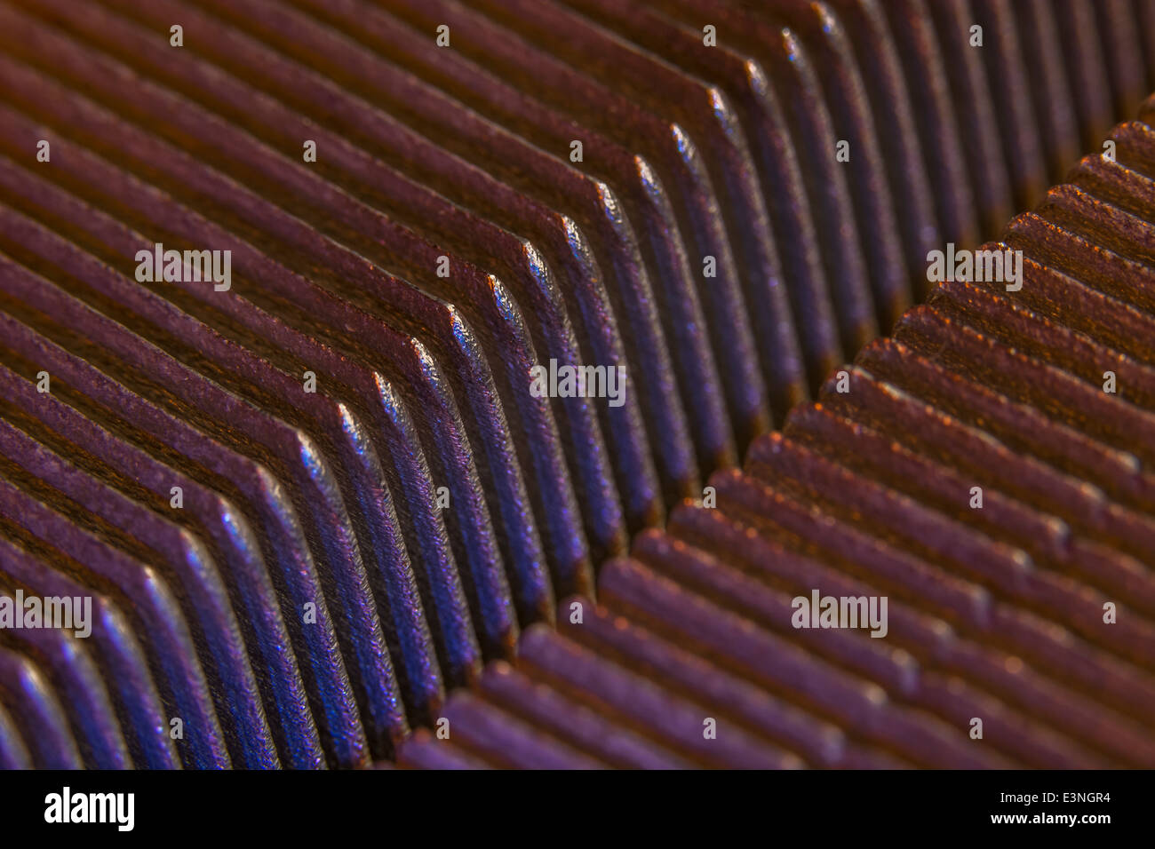 Makro-Foto zeigt die Kühlrippen des einen PC CPU-Kühlung (Lüfter). Für Fokus Info siehe Abschnitt "Beschreibung". Stockfoto