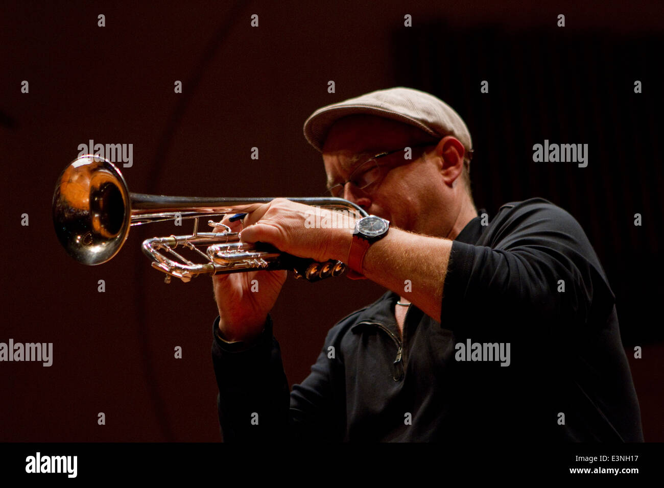 Dave Douglas Trompete Torino Jazz Festival zu spielen. Stockfoto