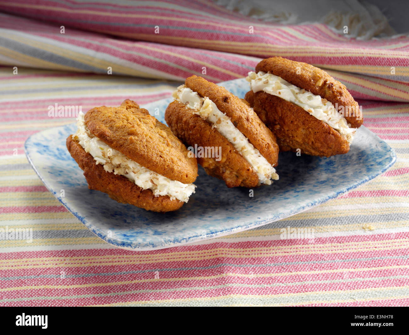 Ahorn-Walnuss cookies Stockfoto