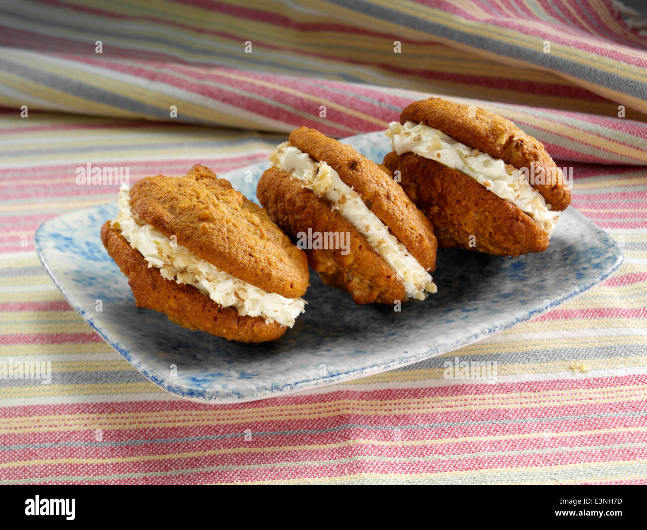 Ahorn-Walnuss cookies Stockfoto