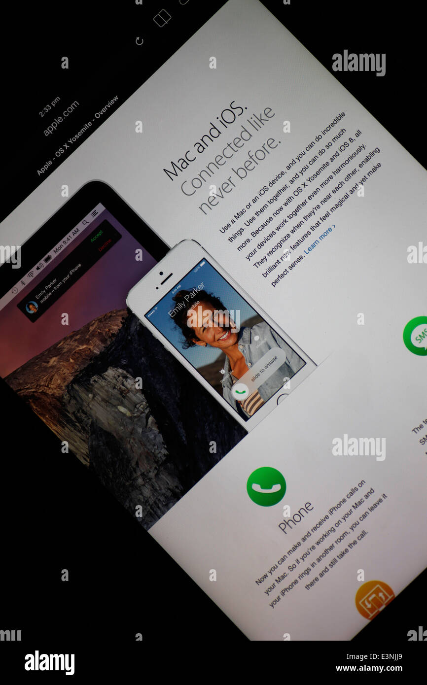 Mac und iOS Stockfoto