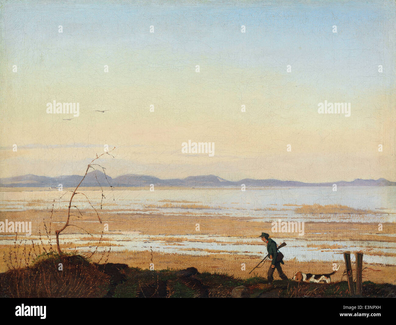 Johan Thomas Lundbye - einen Abend neben See Arresø - 1837 - MET Museum - New York Stockfoto