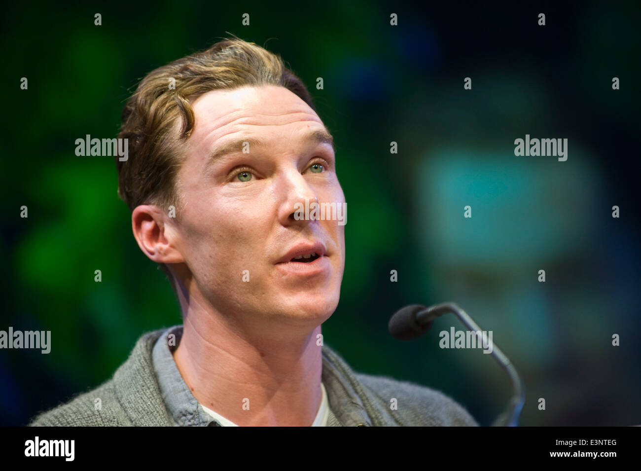 Benedict Cumberbatch Lesung in Buchstaben Live-Event bei Hay Festival 2014 © Jeff Morgan Stockfoto