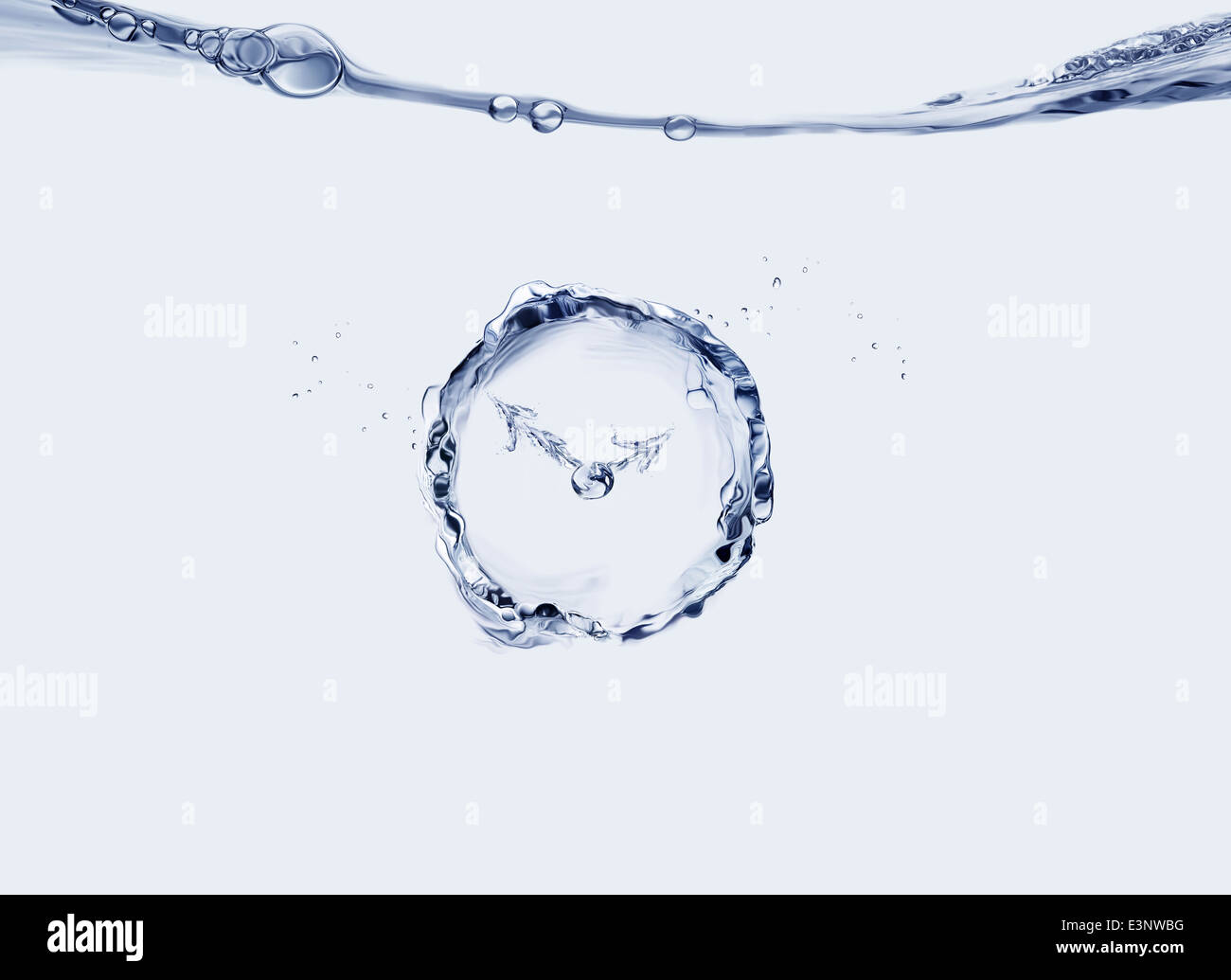 Blaue Wasser-Uhr Stockfoto