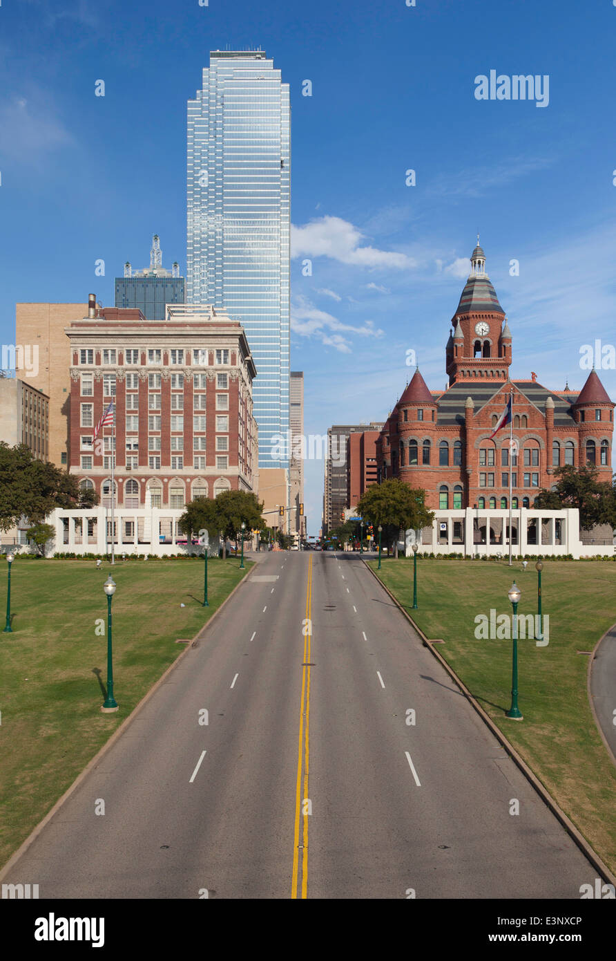 Grashügel (Website der Kennedy-Ermordung), Dealey Plaza Historic District, West End, Dallas, Texas, Vereinigte Staaten von Amerika Stockfoto