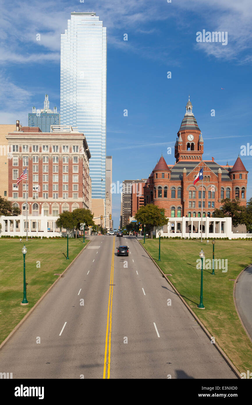 Grashügel (Website der Kennedy-Ermordung), Dealey Plaza Historic District, West End, Dallas, Texas, Vereinigte Staaten von Amerika Stockfoto