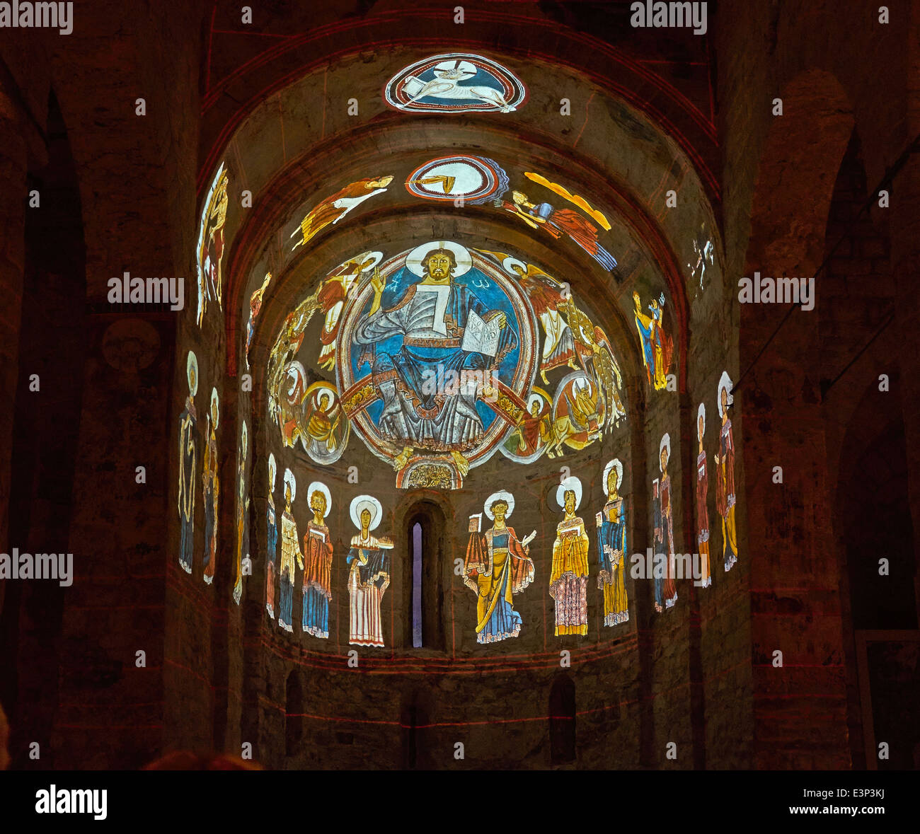 Sant Climent de Taull, Vall de Boi, Katalonien, Spanien. Stockfoto