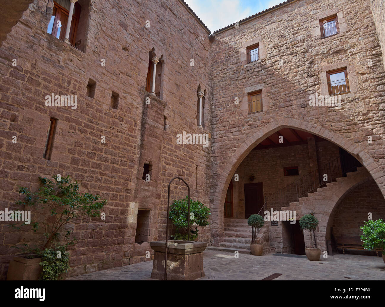 Parador de Cardona, Katalonien, Spanien. Herzoglichen Hof. Stockfoto