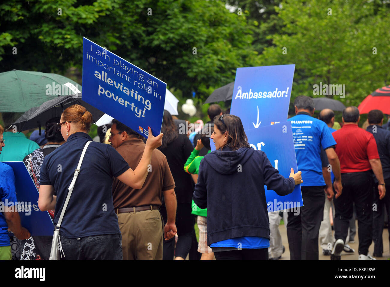 Bilder aus dem World Partnership Charity walk in London, Ontario. Stockfoto