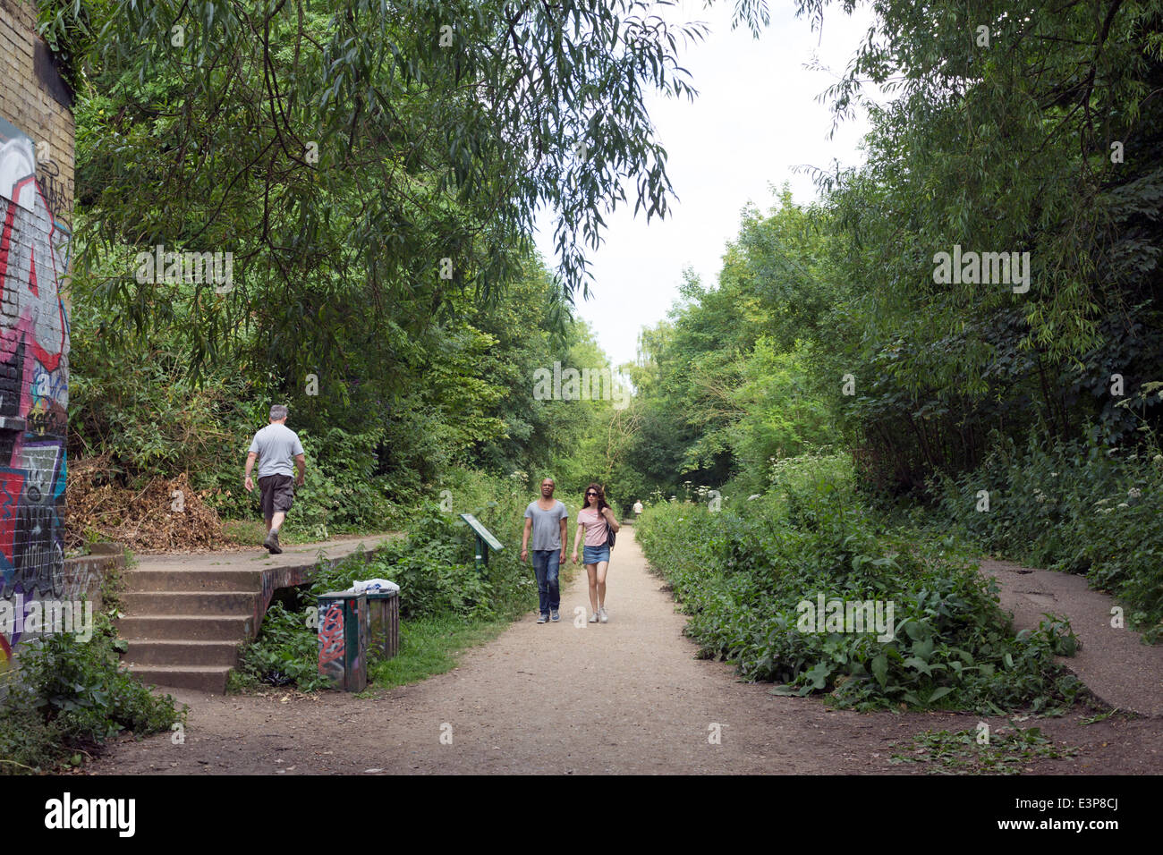 Parkland Spaziergang Natur Reserve - ehemalige Crouch End Bahnsteige - London Stockfoto