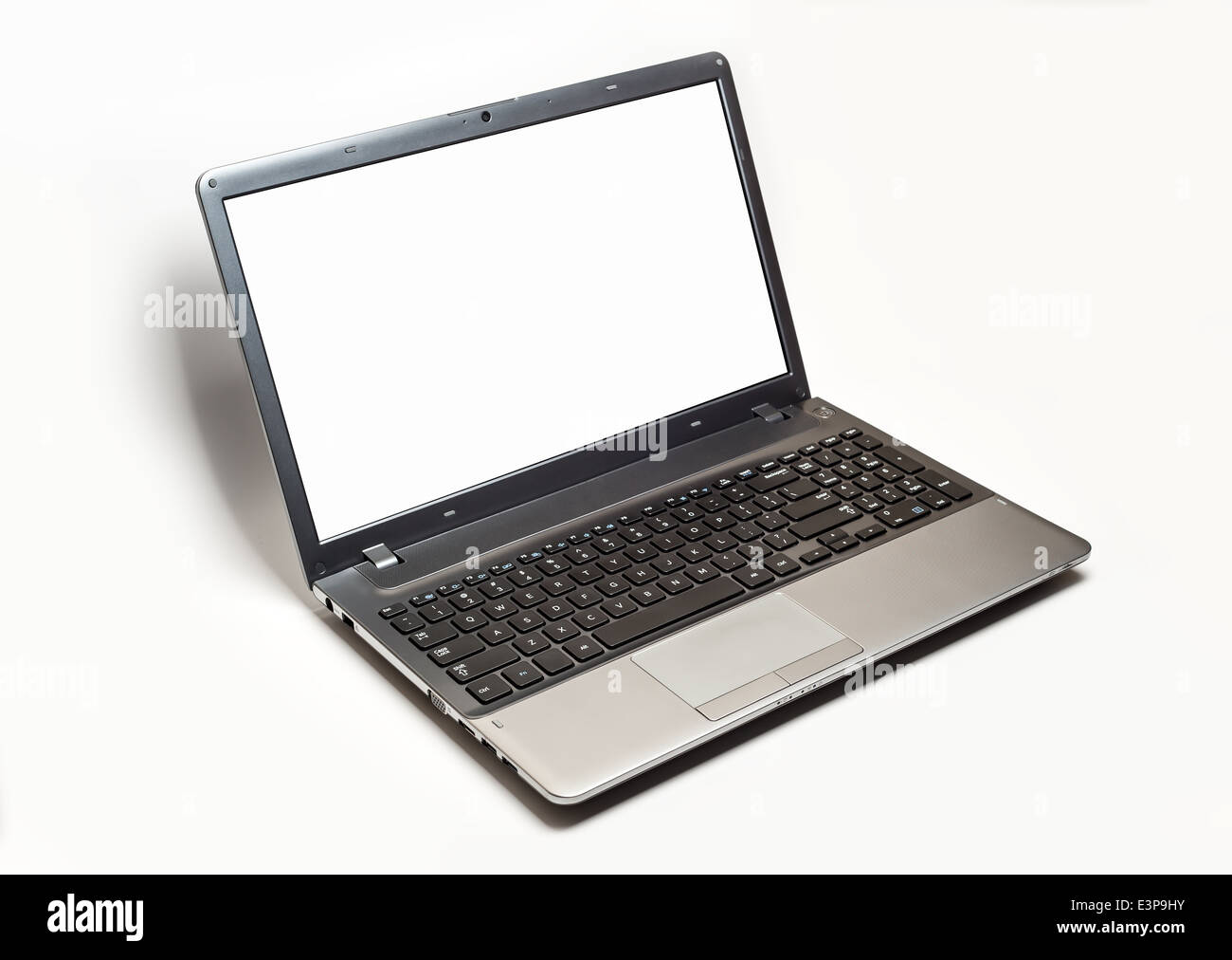 Laptop-Computer isoliert auf weißem Hintergrund Stockfoto