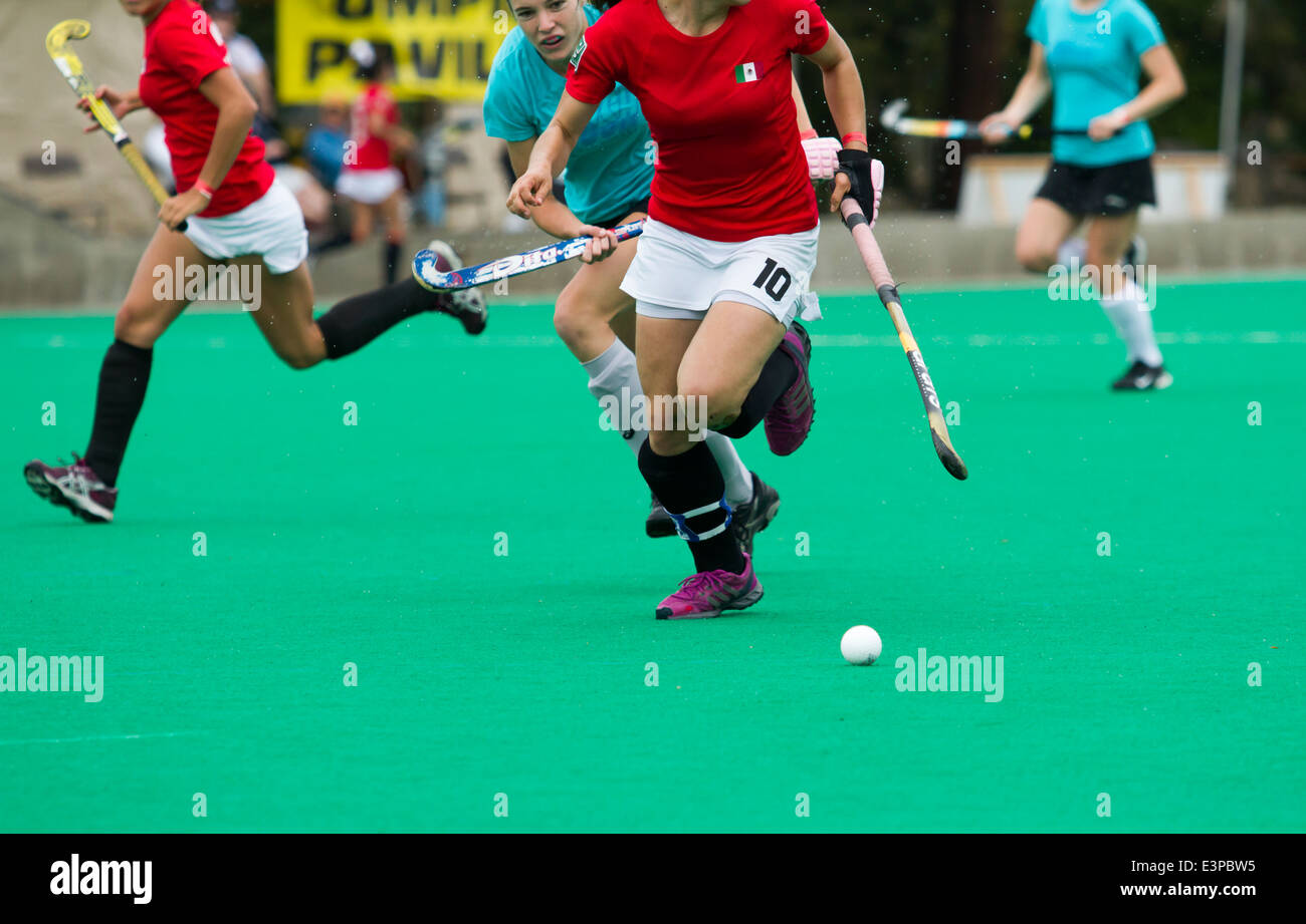 Mexiko Vs Rush an der California Cup Invitational Feldhockey treffen würde Stockfoto