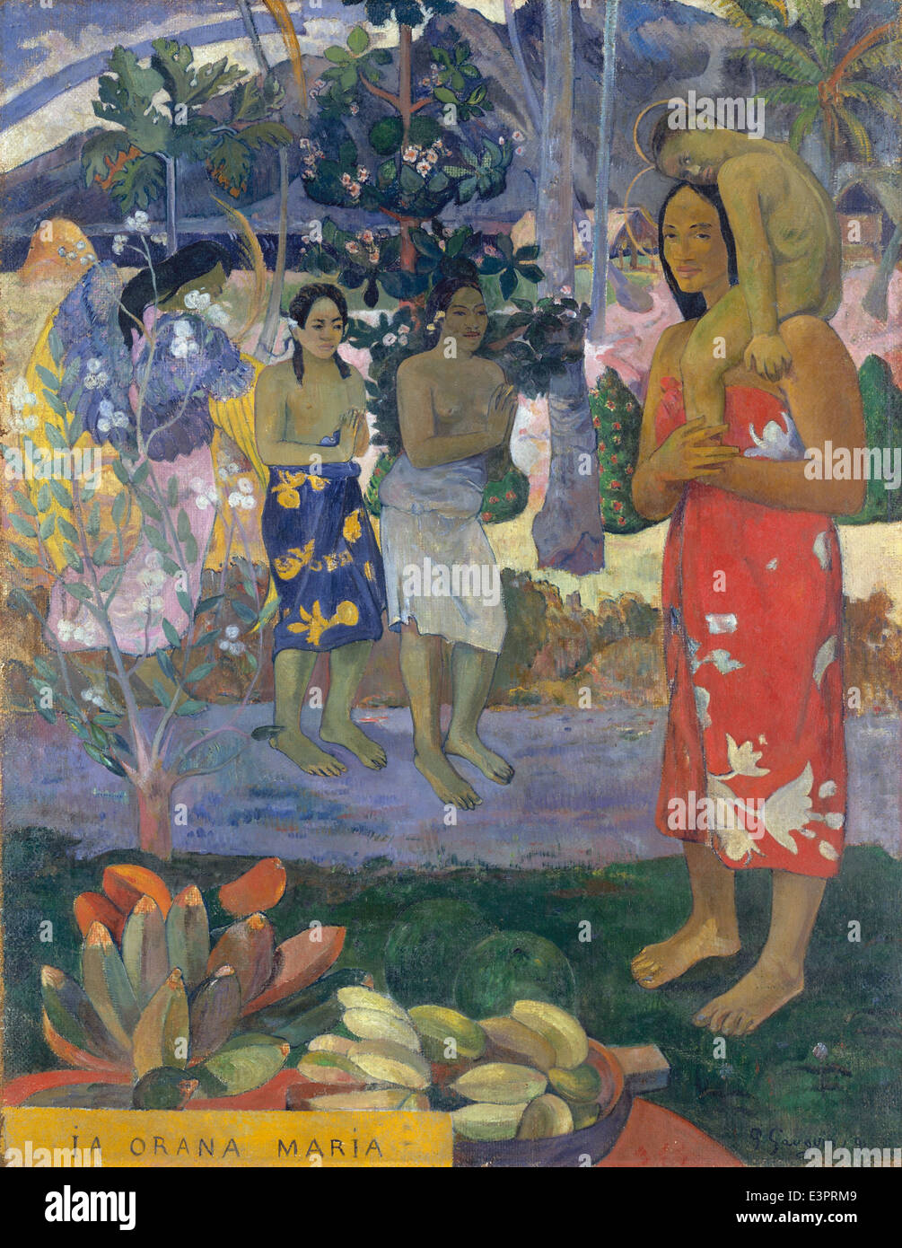 Paul Gauguin - Ia Orana Maria (Gegrüßet seist du Maria) - 1891 Stockfoto