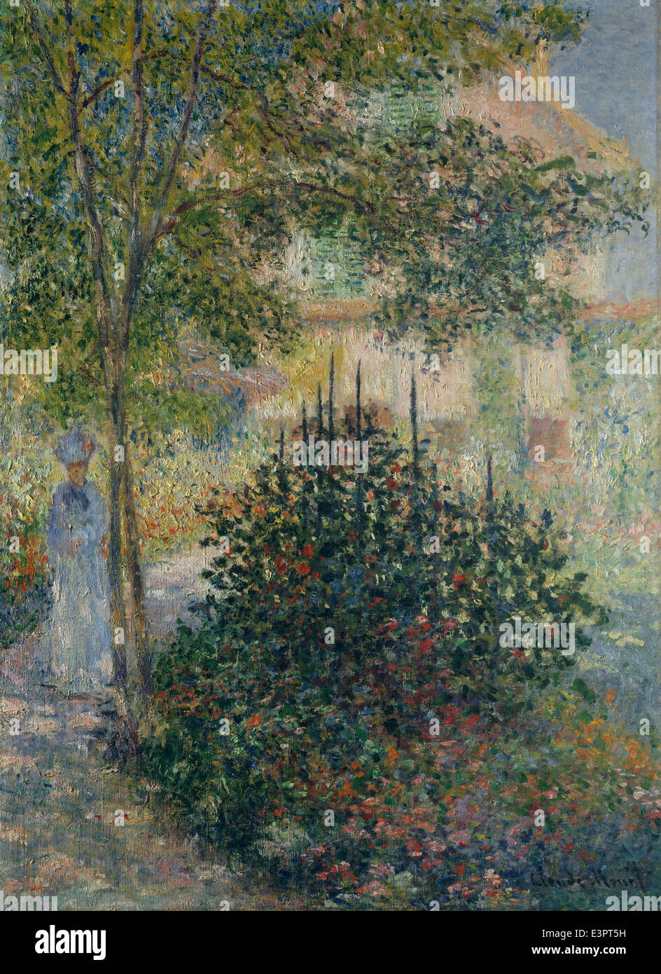 Claude Monet - Camille Monet (1847 – 1879) im Garten in Argenteuil - 1876 - MET Museum - New York Stockfoto