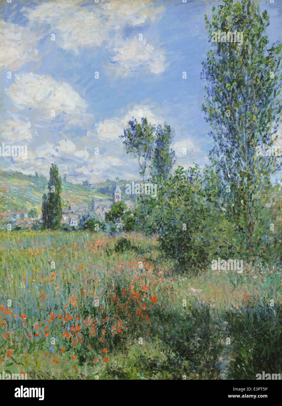 Claude Monet - Ansicht von Vétheuil - 1880 - MET Museum - New York Stockfoto