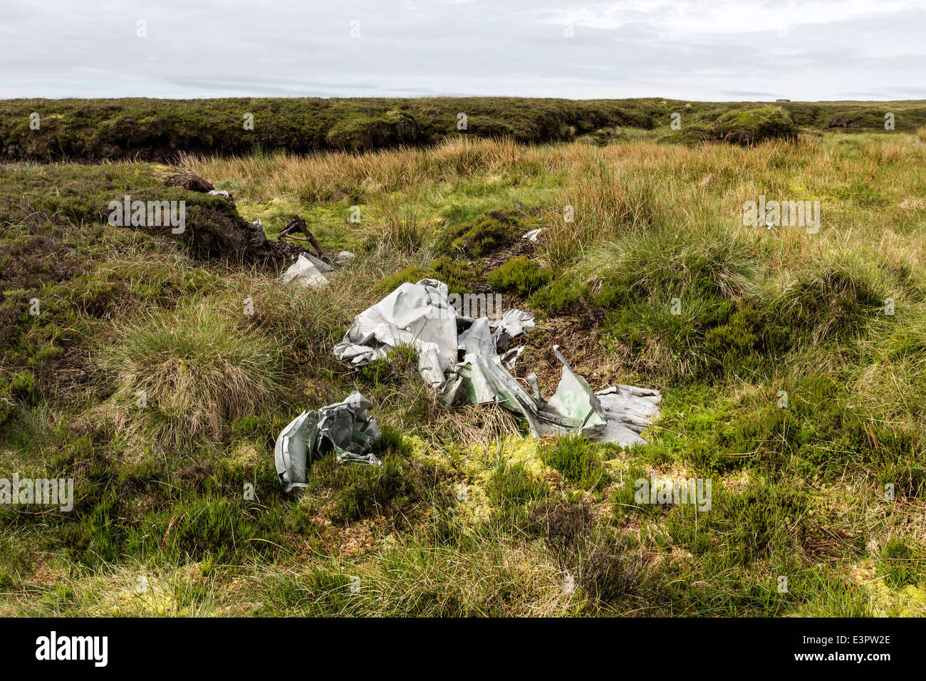 Abstürzen Sie Website des Blenheim Mk1, L1252 Flugzeuge, die bei schlechtem Wetter am 26. Oktober 1938 stürzte, Lunedale, County Durham. UK Stockfoto