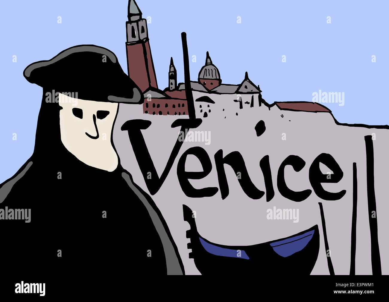 Symbole von Venedig Stockfoto