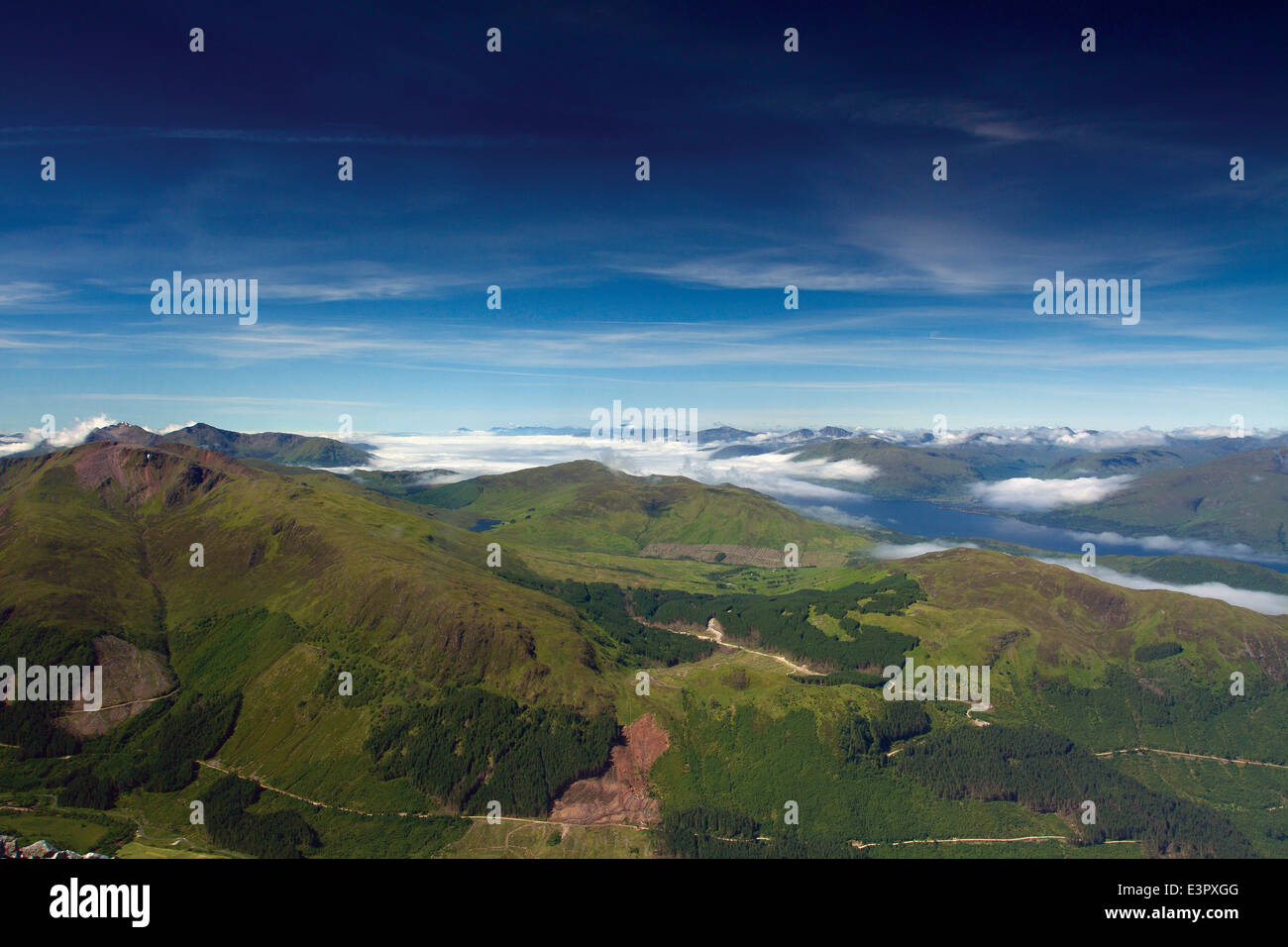 Glen Nevis und der Mamores von Ben Nevis, Lochaber Stockfoto